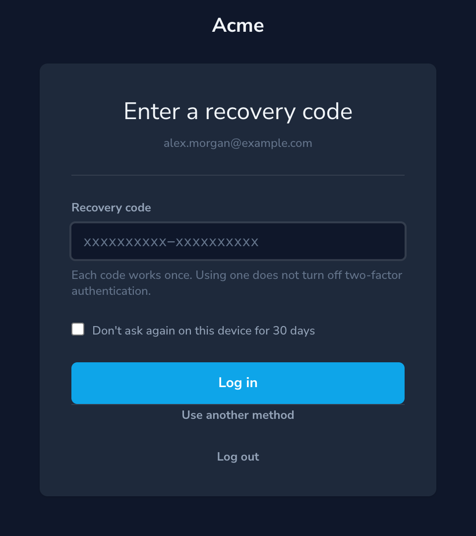 Recovery challenge