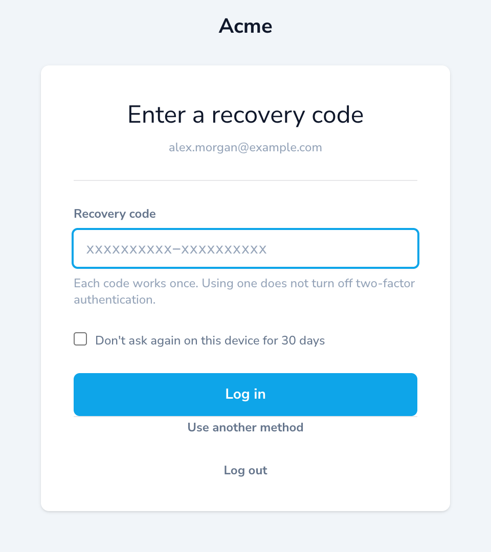 Recovery challenge